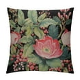 thumbnail image 1 of COMIO  Watercolor Vintage Rose Decorative Throw Pillow Cover Case, Peony Succulents  Outdoor Pillow Cases Square Standard Cushion Covers for Sofa Couch Bed Car, 1 of 5