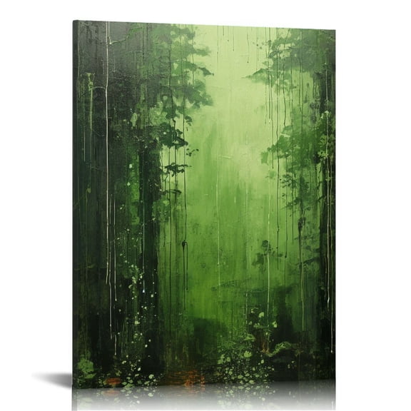 COMIO Waterfall Canvas Wall Art Decor for Living Room, Calming Falls Picture Prints of Relaxing Pond in Tropical Forest