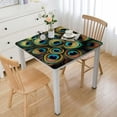 thumbnail image 1 of COMIO Waterproof Resistant Fabric Peacock Feathers Animal Wild Colorful Abstract Painting Elegant Square Tablecloth, 44in, 48in, 54in, 60in White, 1 of 7