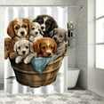 thumbnail image 1 of COMIO Waterproof Shower Curtain with Unique Design - Multiple Sizes Available White, 1 of 5