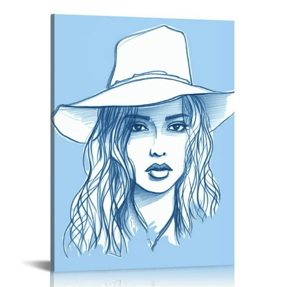 COMIO Western Cowgirl Room Decor Aesthetic Coastal Cowgirl Wall Art Blue Posters Prints Howdy Wall Art Aesthetic Surf Granddaughter Girls Beach Decorations Poster Preppy Cowboy Wall Art Prints