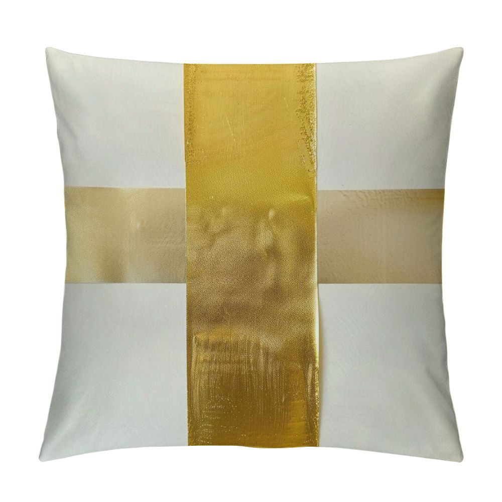 Artscope Velvet Pillow Covers With Gold Leather Stitching | 22x22 Inch Set Of 2, Luxury Square Cushion Covers For Sofa, Bed, Or Chair