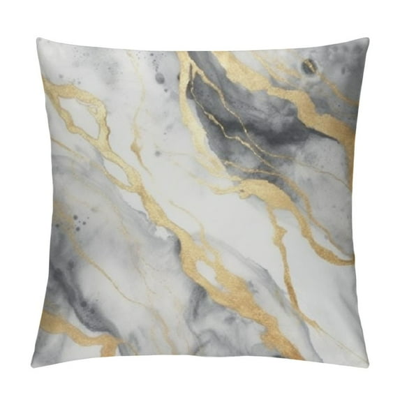 COMIO White Marble Throw Pillow Covers Fashion Marbling Granite Stone Square Pillow Cases for Decorative Cushion Bed Couch Sofa Gold Black Gray