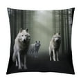 thumbnail image 1 of COMIO  White Wolf Throw Pillow Covers for Couch Sofa Bed, Wolves Howling Decorative Pillows Cushion Covers, Animal Wolves Mountain Moon Wolf Pillow Inserts Not Included, 1 of 5