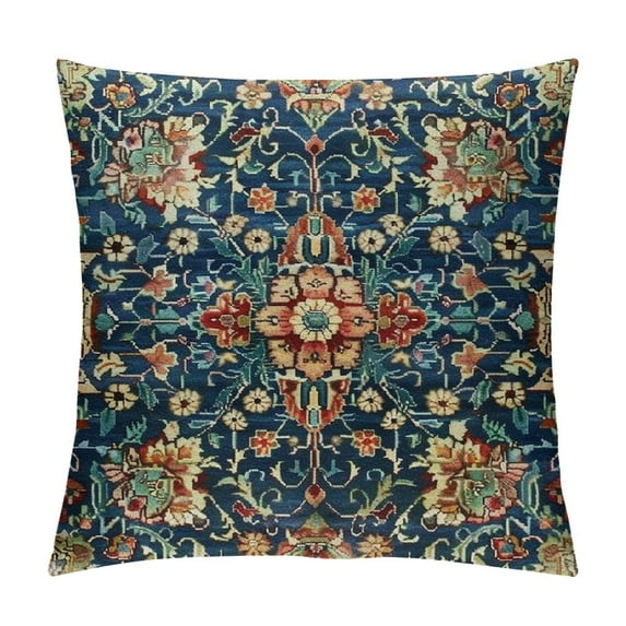 COMIO William Morris Vintage Floral Throw Pillow Covers Home Art Deco Pillowcase Square Pillow Case Cushion Cover for Bed Sofa Living Room Car Indoor and Outdoor