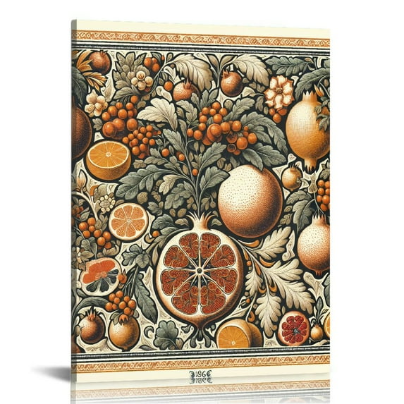COMIO William Morris Vintage Wall Art Framed Floral Artwork Artist Botanical Fruit Market Prints for Wall Decor Aesthetic Gallery Canvas Painting Picture Living Room Bedroom