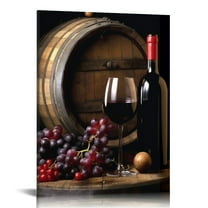 COMIO  Wine Decor Burgundy Wall Art Modern Grape Pictures Canvas Prints for Kitchen Dining Room Bar Pub Restaurant Home Cellar
