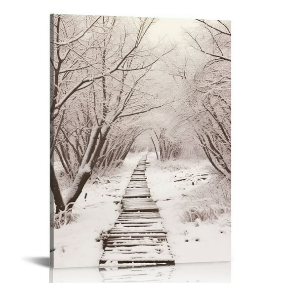 COMIO Winter Nature Wall Art Prints|Set of  Aesthetic Poster for Room Decor|Snowy Forest Scenery Posters" Landscape Posters Wall Decor|