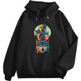 thumbnail image 1 of COMIO Wolf Animal T-Shirt Boys Hoodie - No Pocket, Howling Wolf Pack in Valley to the Moon Black, 1 of 3