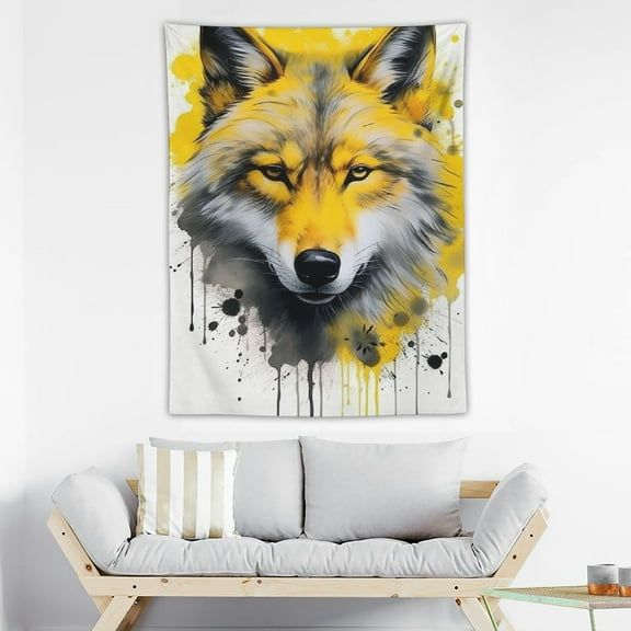 COMIO  Wolf Face Canvas Prints Wild Wolf Wall Art Artwork Wolf Head Poster Decorations Wildlife Decor Animal Print for Home Bathroom