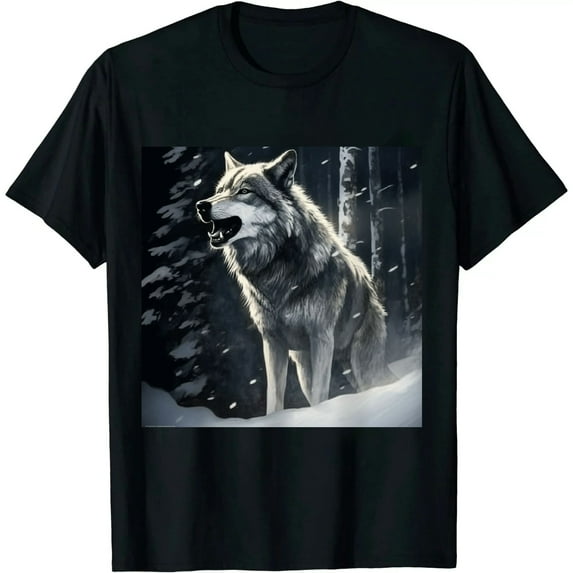 COMIO Wolf Hunting Ground, Icy Moon Forest wildlife T-Shirt