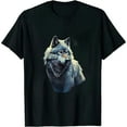 thumbnail image 1 of COMIO Wolf Moon Howling Lone Funny Wolves pack of wolves T-Shirt, 1 of 3