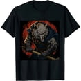 thumbnail image 1 of COMIO Wolf Viking Werewolf Berserker T-Shirt, 1 of 3