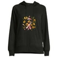 thumbnail image 1 of COMIO Women Hoodie Red Ribbon and Sunflower Long Sleeve Sweatshirt Black, 1 of 4