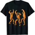 thumbnail image 1 of COMIO Womens Dancing Monkey Funny Monkeys Animal Lover Graphic T-Shirt, 1 of 3