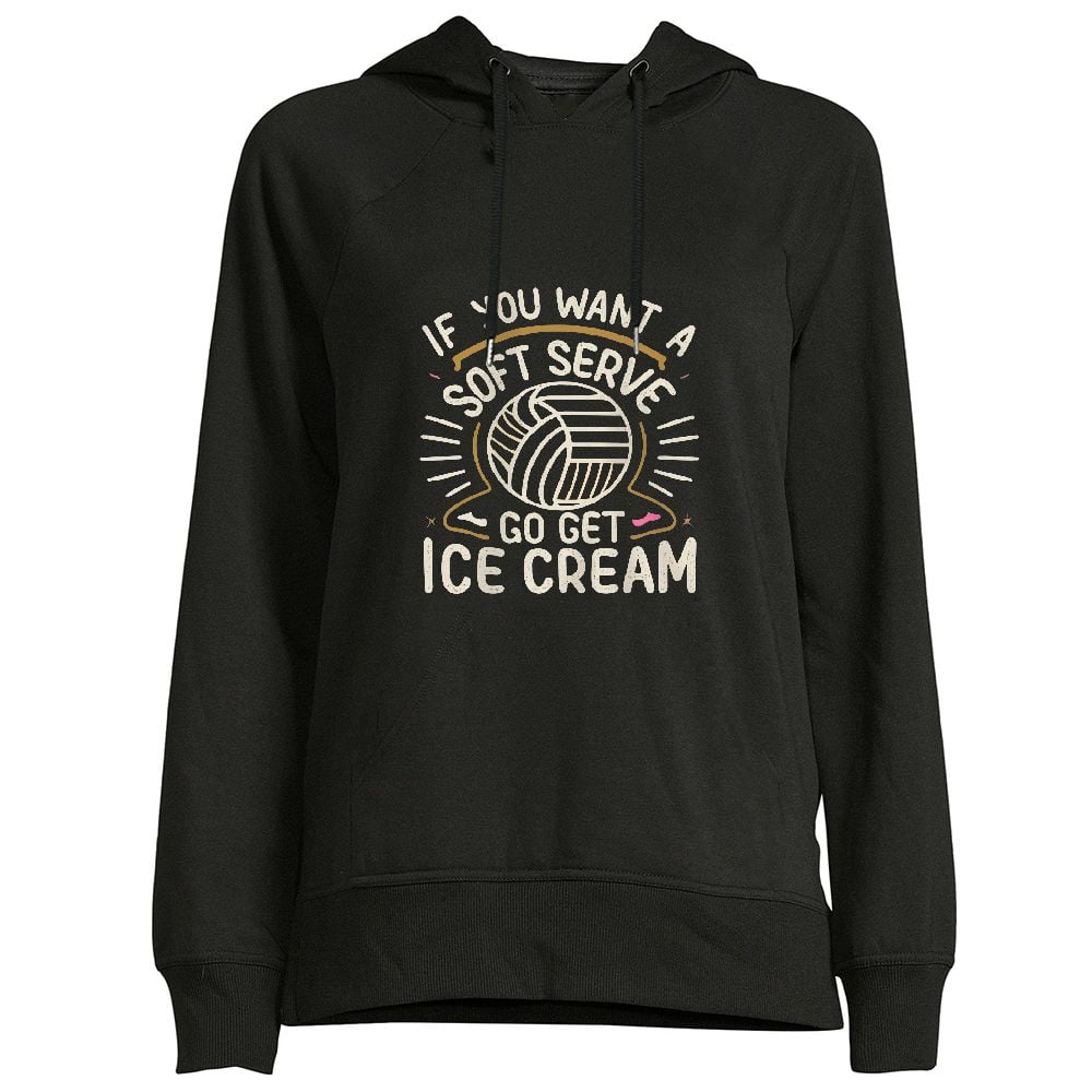 COMIO Womens Hoodie Waterstained Volleyball Powerful Volleyball Long