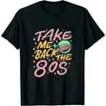 thumbnail image 1 of COMIO Womens Take Me Back To The 80s | 80s Vintage V-Neck T-Shirt, 1 of 3
