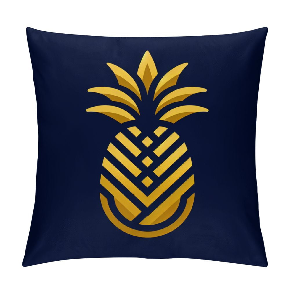 Fresh Pineapple Blue Pillow Cover