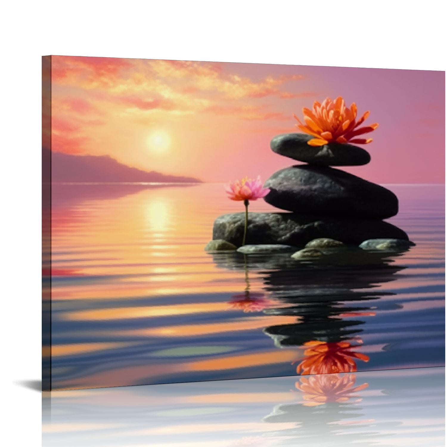COMIO Yoga Room Wall Decor, Canvas Print Zen Concept Art Poster, Spa ...