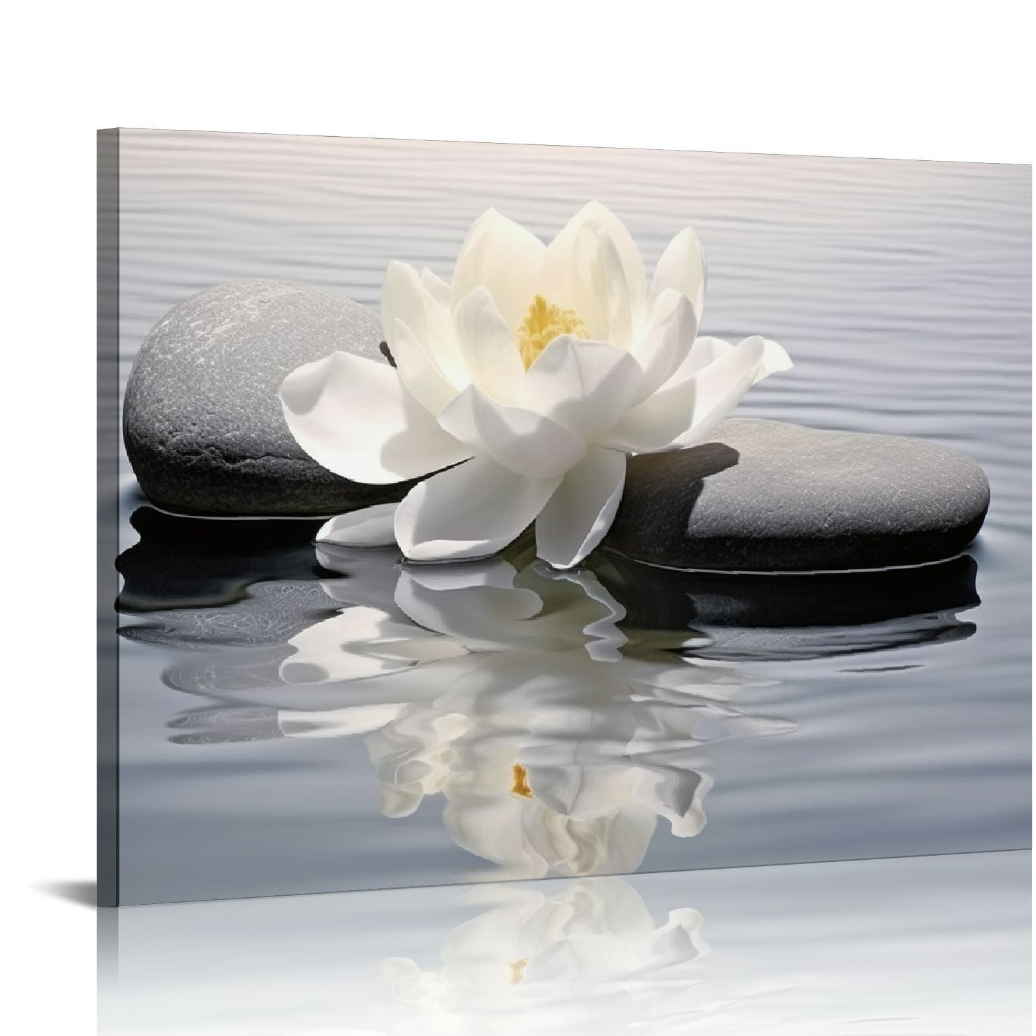 COMIO Zen Canvas Wall Art Lotus Flowers and Stones Spa Pictures Wall ...