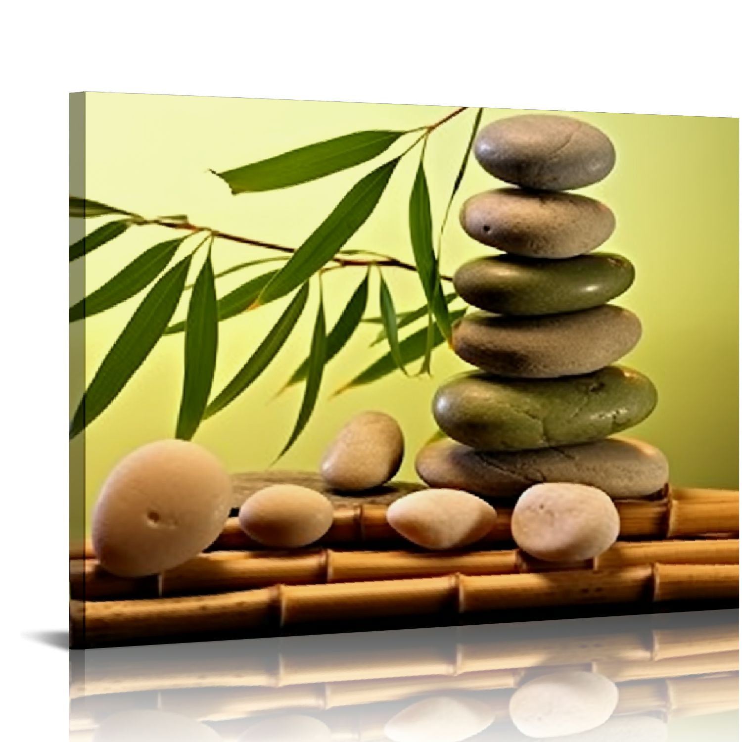 COMIO Zen Wall Art Orchids and Zen Stones Decor Orchid Canvas Wall Art ...