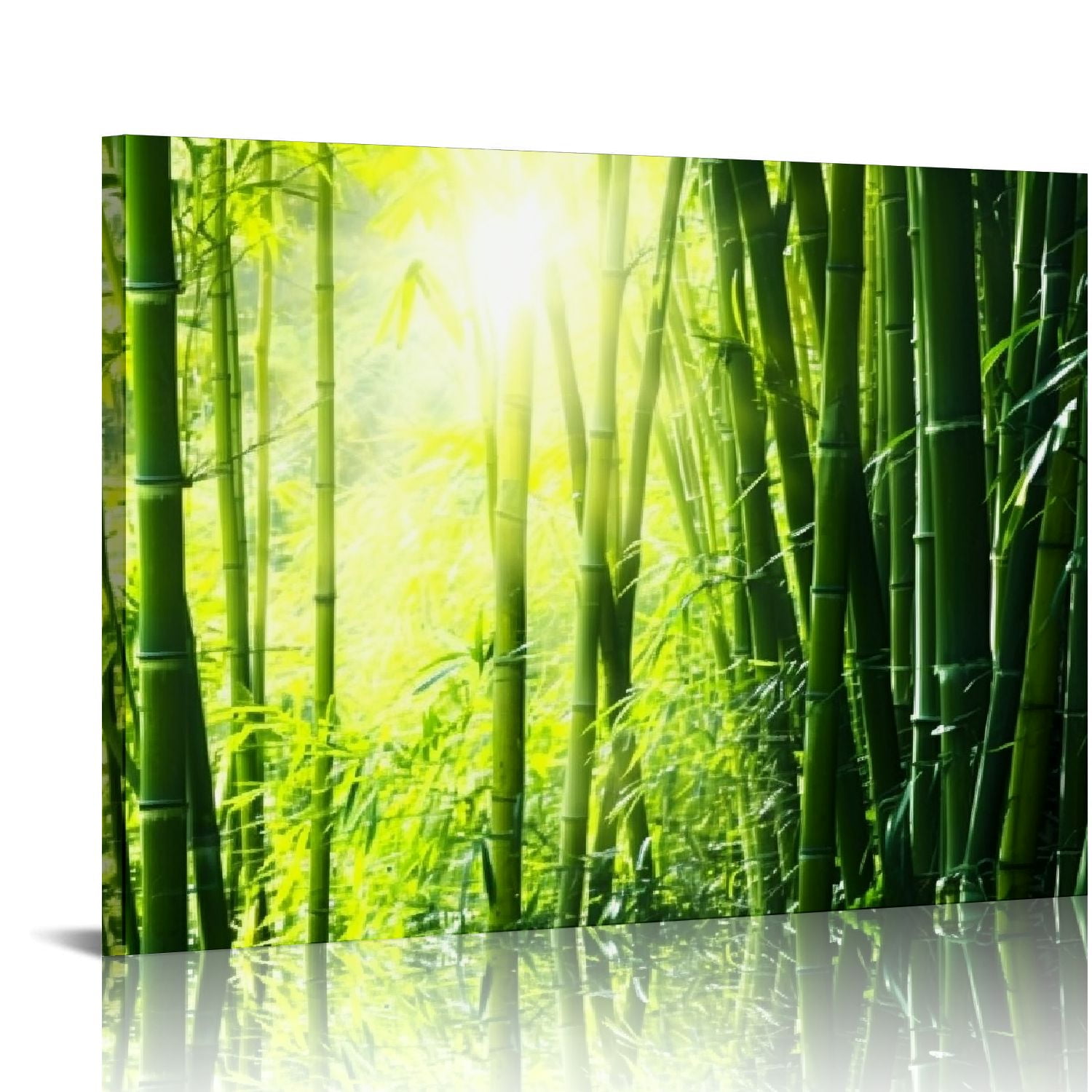 COMIO Zen wall art bamboo Forest Canvas Sunrise Picture Prints