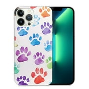 COMIO  for iPhone 14 Case, [Buffertech 6.6 ft Drop Impact] [Anti Peel Off] =Phone Cases Cover with Colorful Paw Design for iPhone 14