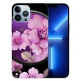 thumbnail image 1 of COMIO  for iPhone 15 Case Three-Layer Shockproof Heavy Duty Hard PC Hybrid Sturdy High Impact Protective Cover Girls Women Case for Apple iPhone 15,Purple Flower, 1 of 4
