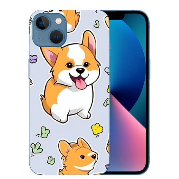 QZHH for iPhone 15 Plus Case, Cute Corgi Dog Style Fun Pug Pattern Funny Cartoon Animal Design Transparent Soft Protective Clear Case Compatible for iPhone 15 Plus 6.7 inch (Cute Dogs)