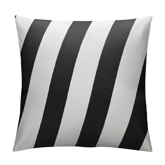 COMIO pillow Cases, Soft Black and White Stripe Pattern Pillowcase Decorative Pillow Covers for Couch, Square Throw Pillow Covers for Home Decor Gift (Black White)