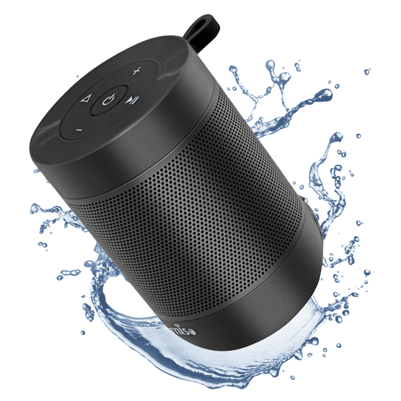 COMISO Portable Bluetooth Speaker Small Wireless Shower Speaker 360 HD Loud Sound Stereo Pairing Waterproof Mini Pocket Size Built in Mic Support TF Card for Travel Outdoors Home Office