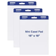 COMIX Sticky Easel Pad, 15x18 inch Flip Chart for Teachers and Office, 30 Sheets/Pad, 3 Pads/Pack