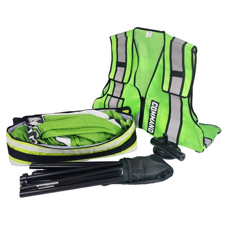 COMMAND GOBAG™ Incident Command Compact Kit, Green ICK, Including 17' Command Flag Banner with Suction Base & Vest