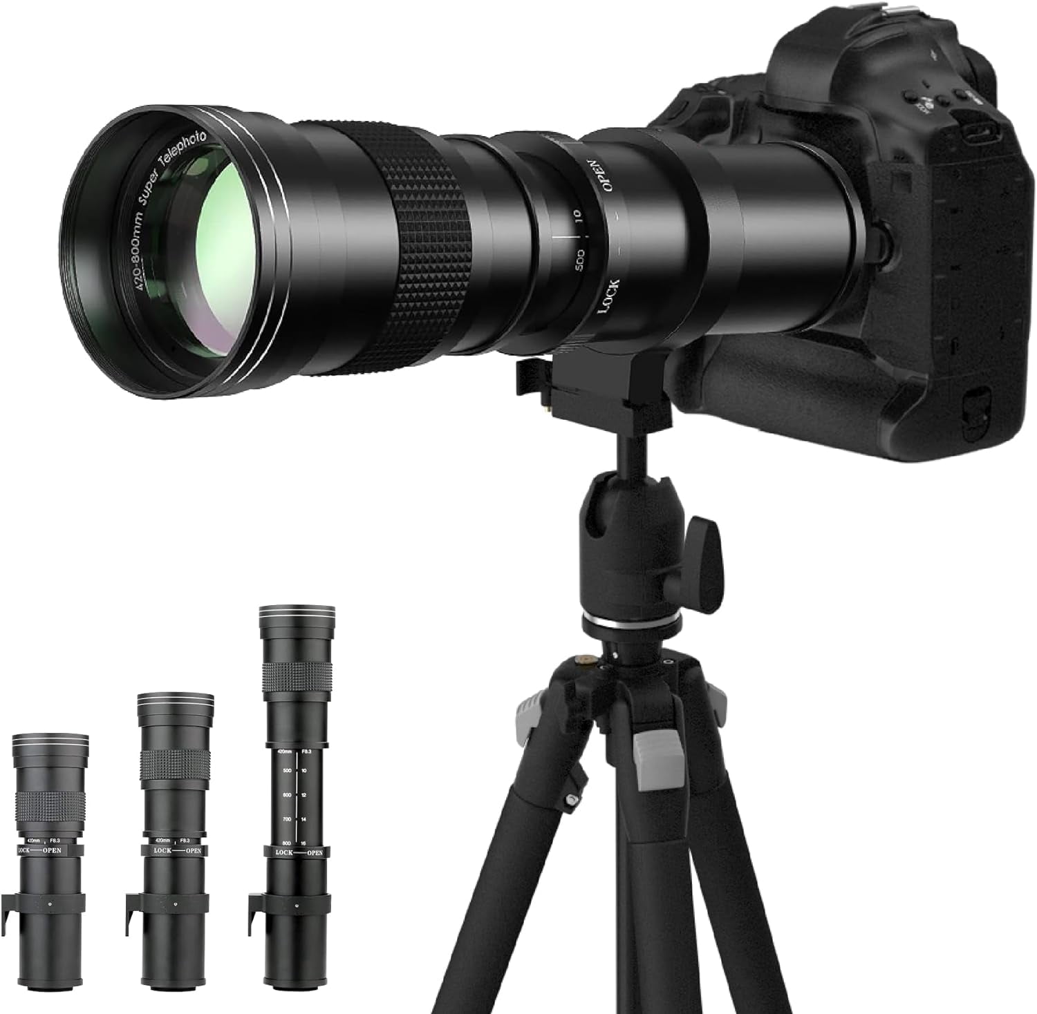 Jintu 420-800mm F/8.3-16 Super Telephoto Zoomlens voor Canon EOS Jintu 420-800mm F/8.3-16 Super Telephoto Zoomlens voor Canon EOS
