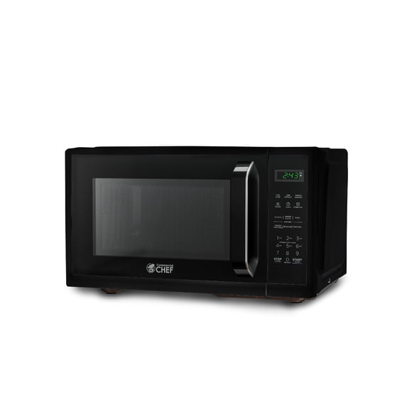 COMMERCIAL CHEF 0.9 Cu. ft. Countertop Microwave Oven with Touch Controls, Black