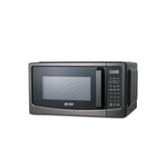 COMMERCIAL CHEF 1.1 Cu Ft ميكروويف مع 10 مستويات طاقة، ميكروويف 1000 واط مع باب مقبض سحب، ميكروويف كونترتوب مع قرص دوار للميكروويف وأجهزة تحكم رقمية، أسود من الفولاذ المقاوم للصدأ
