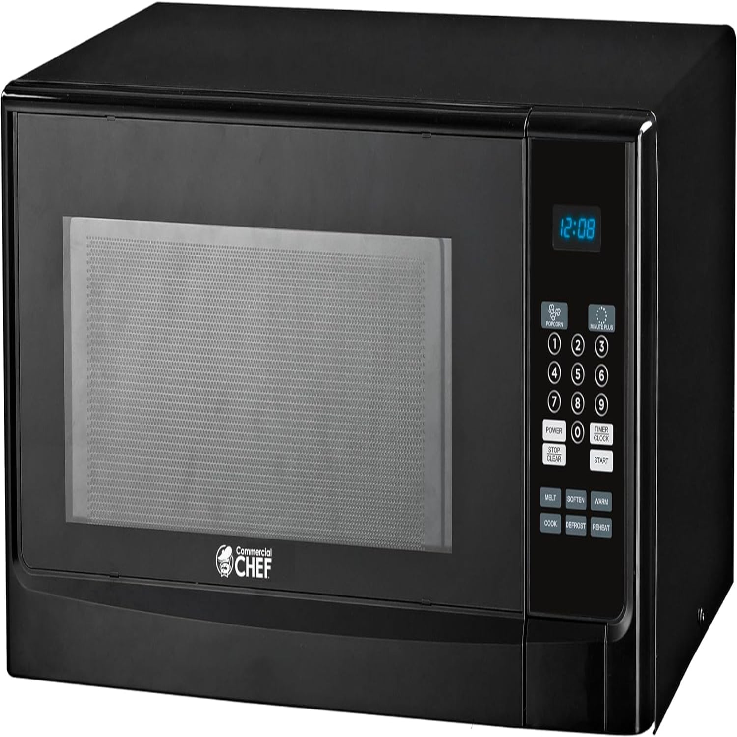 COMMERCIAL CHEF 1.4 Cubic Foot Microwave with 10 Power Levels Small
