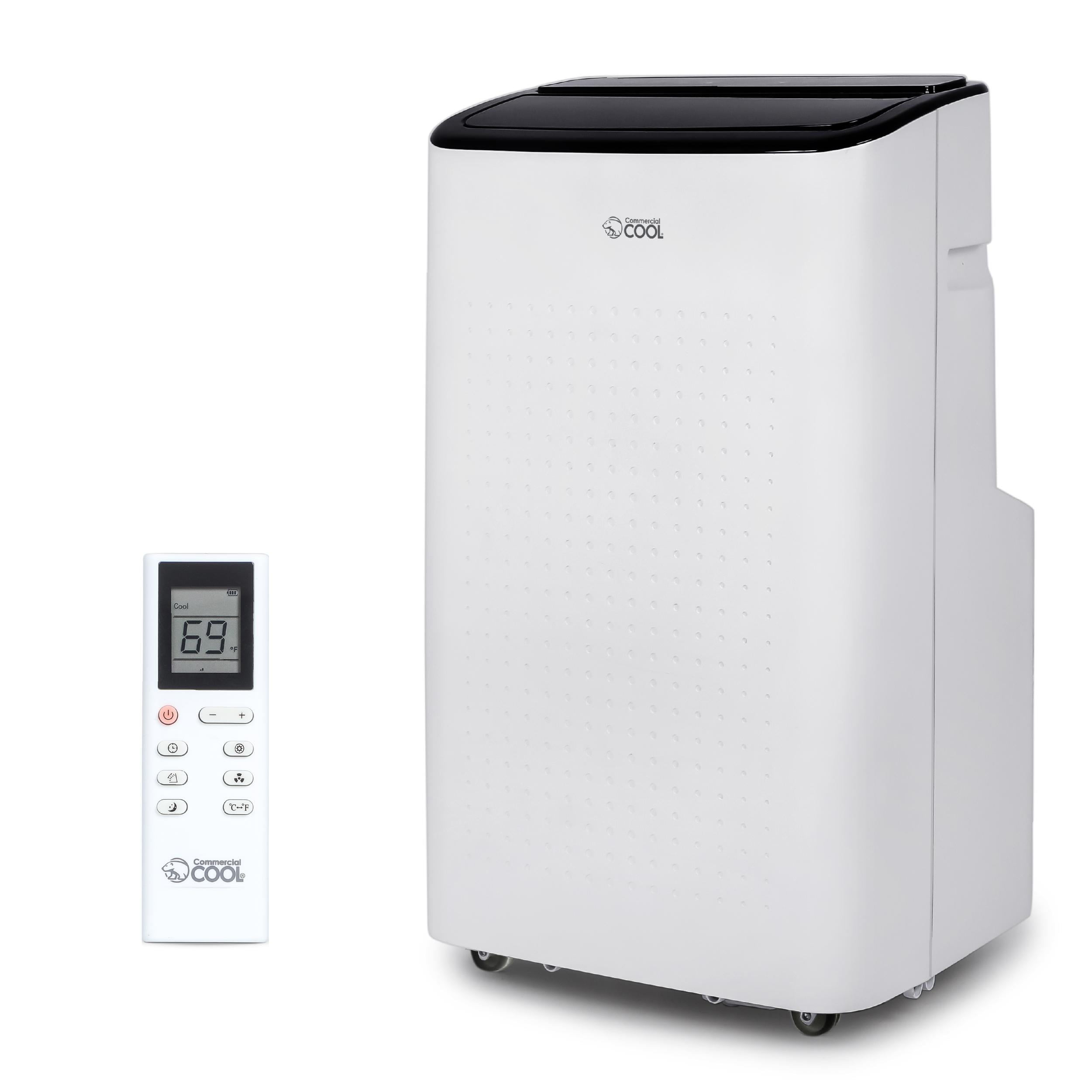 14,000 BTU Cool, 13,000 BTU Heat, 10,000 BTU (SACC/CEC) Cool Portable Air  Conditioner, Dehumidifier and Remote, White