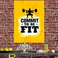 thumbnail image 1 of COMMIT TO BE FIT - Stay Motivated During Your Workout with this Inspirational Fitness Wall Hanging Poster - Wall Art Banner & Flag Perfect for Gym, Office or Room Wall 38" x 57", 1 of 6