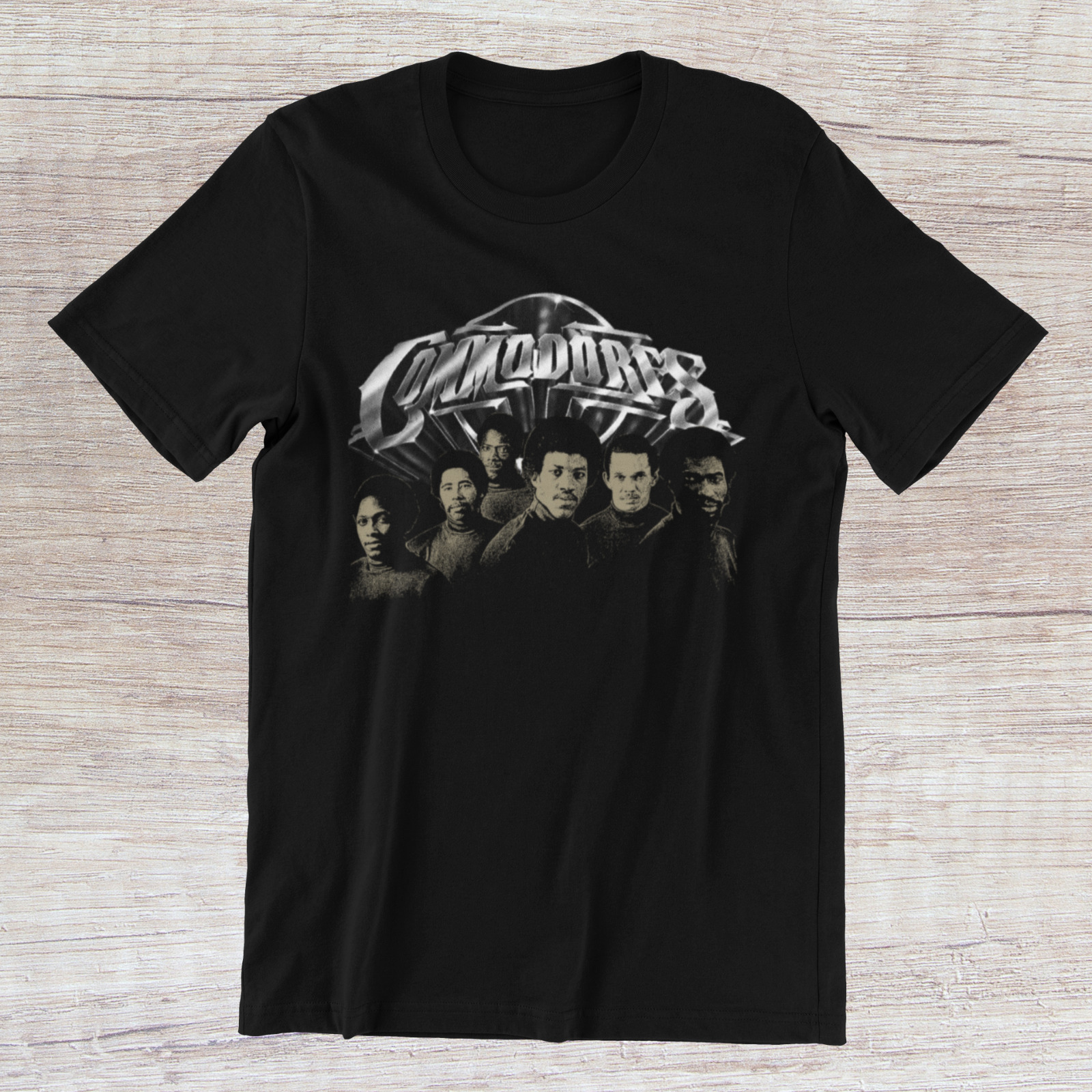 COMMODORES TShirt 70s 80s Funk Soul Music on Ring Spun Cotton Tee