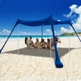thumbnail image 1 of COMMOUDS Beach Tent Canopy (12x12ft, Navy) - UPF50+ Portable Sun Shelter, Easy Setup Sunshade, 4 Aluminum Poles, 1 of 8