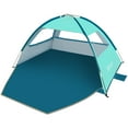 thumbnail image 1 of COMMOUDS Beach Tent for 3 Person, Easy Set-up Sunshade Canopy, UPF 50+UV Protection (Turquoise), 1 of 10