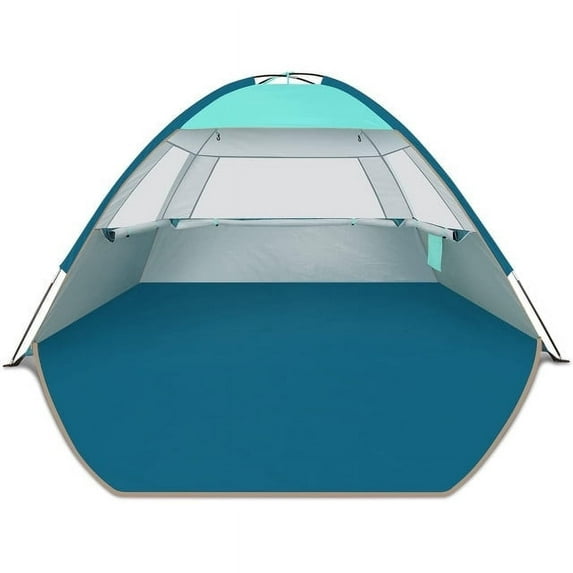 COMMOUDS Beach Tent for 4-5 People, UPF 50+ Sun Protection, Lightweight Portable Canopy Shade Tent, Easy Setup, Turquoise