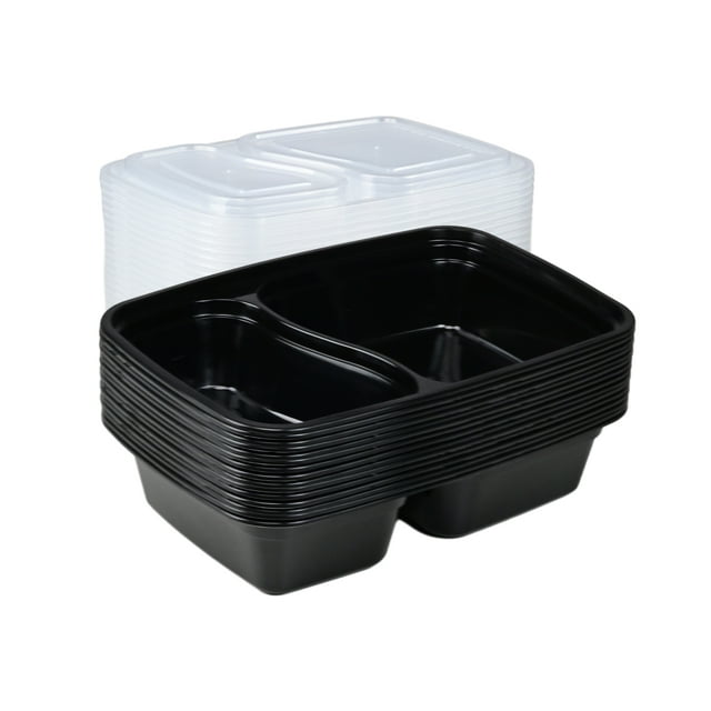 COMNERCE 2 Compartment Meal Prep Containers with Lids Food Storage