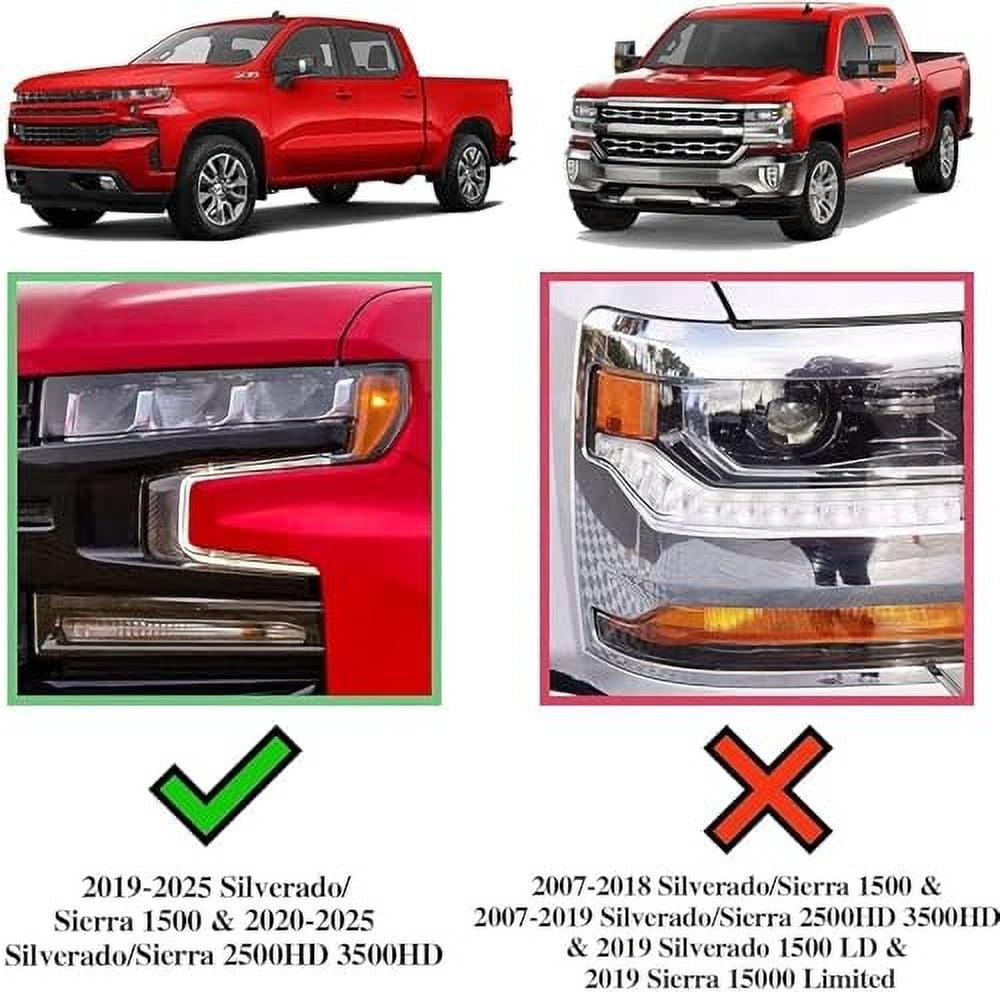 COMNOVA 6.5" Side Steps Nerf Bars For 2007-2018 Chevy Silverado/GMC Sierra 1500 & 2500HD/3500HD Crew Cab