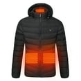 thumbnail image 1 of COMOREBI Heated Jacket for Men Winter Mens Smart USB Abdominal Back Heating Warm Down Jacket Heated Coat Black XXL, 1 of 5