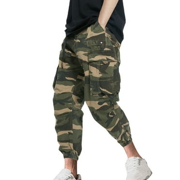 COMOREBI Mens Side with Pockets Small Feet Tight Fitting Pants Full Length Pants Men Clothing Clearance Sale