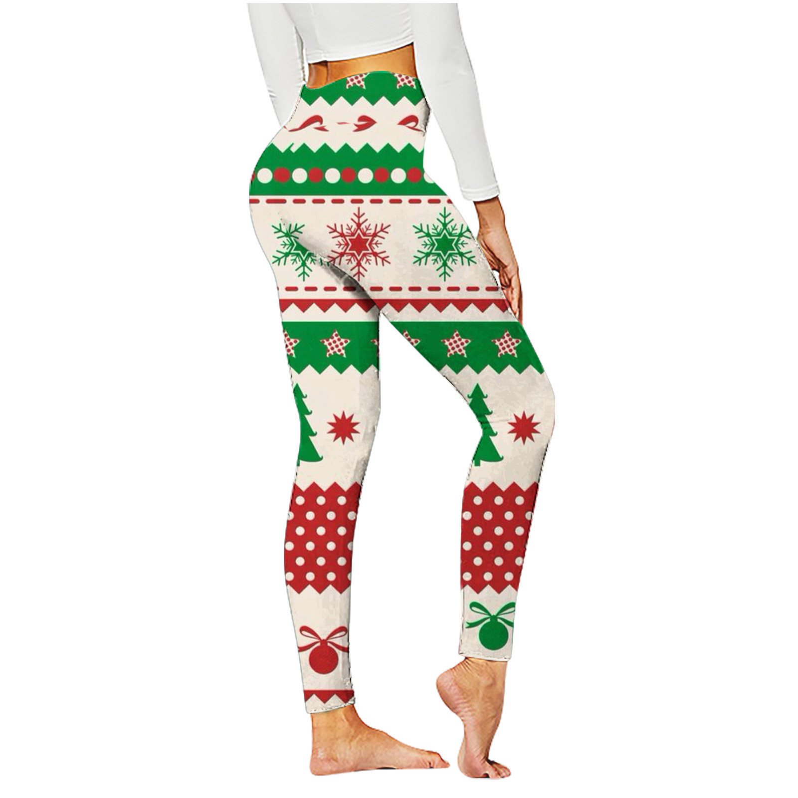 COMOREBI Yoga Pants for Women Trendy Casual Print Gradient Span Ladies