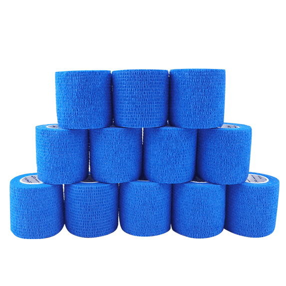 COMOmed Self-Adhesive Bandages First Aid Medical Tape 2" x 5 yards 12 pack Suitable for sports and pets