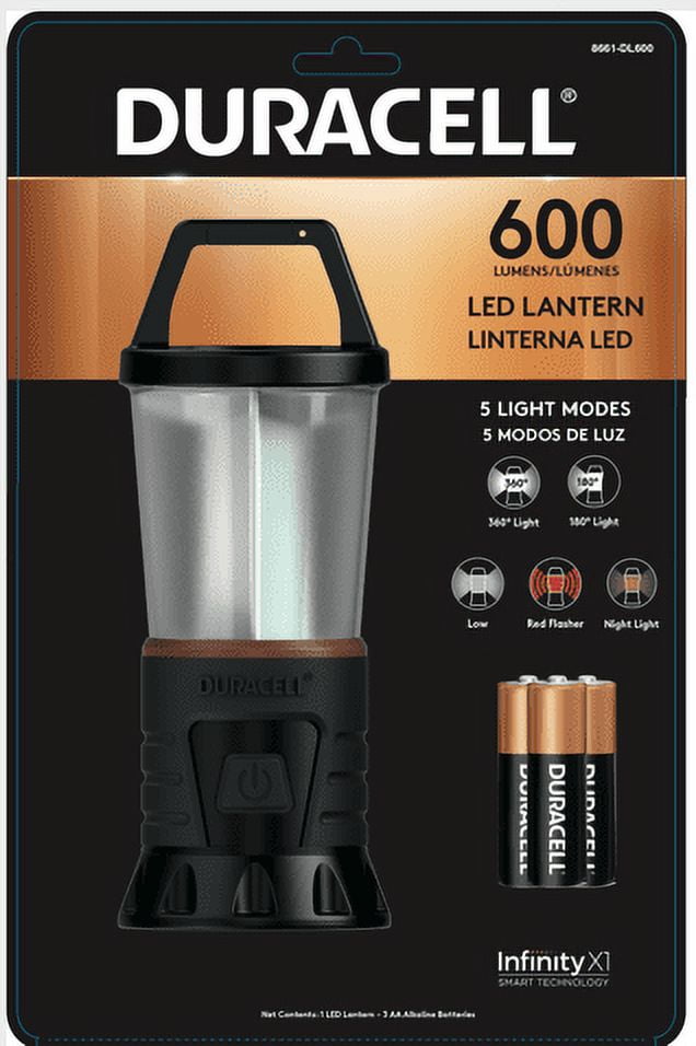 Compact Black LED Lantern with Carabiner Top